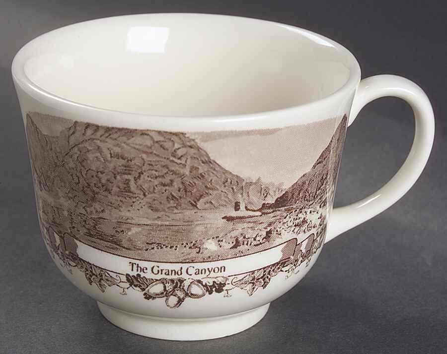 Historic America Brown II (2002, 2003) Flat Cup by Johnson Brothers-1