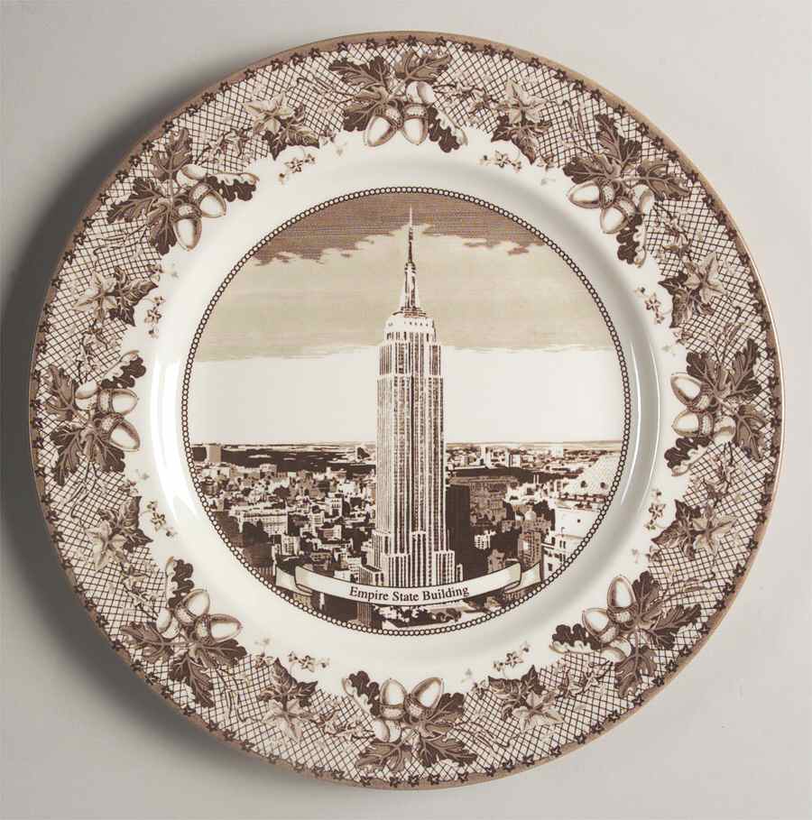 Historic America Brown II (2002, 2003) Accent Dinner Plate by Johnson Brothers-1