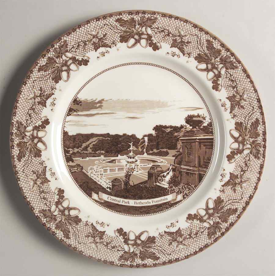 Historic America Brown II (2002, 2003) Accent Dinner Plate by Johnson Brothers-1