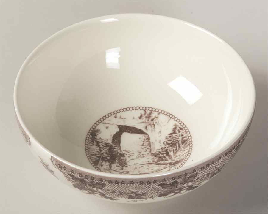 Historic America Brown II (2002, 2003) Oatmeal Bowl by Johnson Brothers-1