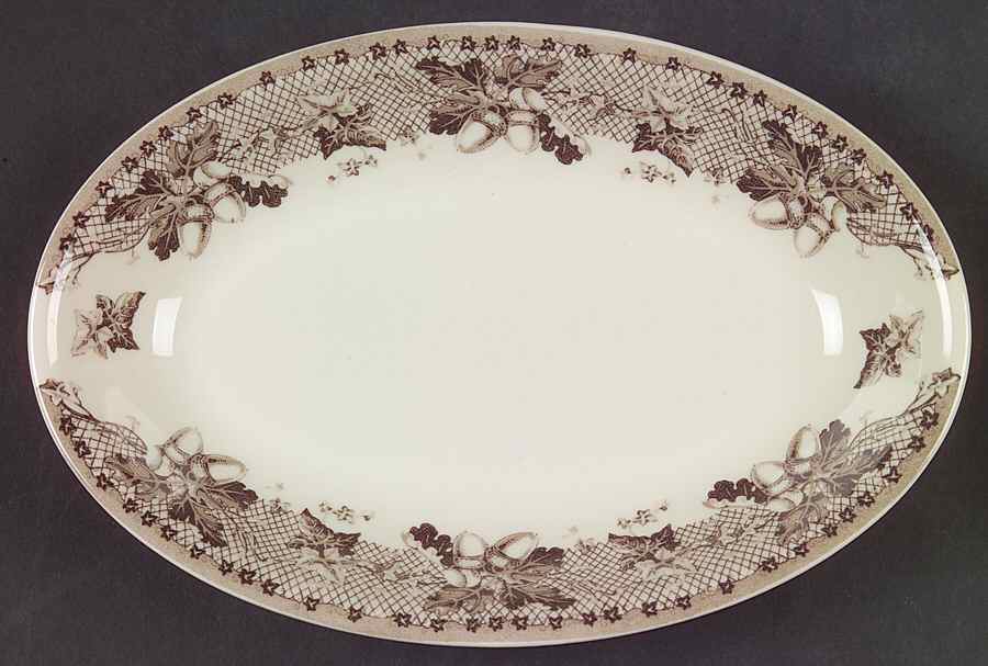 Historic America Brown II (2002, 2003) Relish/Gravy Underplate by Johnson Brothers-1