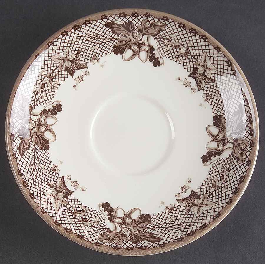 Historic America Brown II (2002, 2003) Saucer for Flat Cup by Johnson Brothers-1