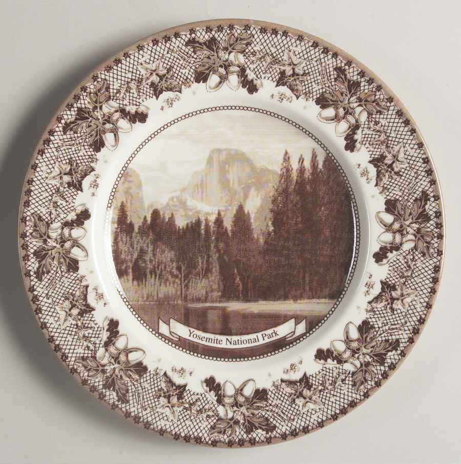 Historic America Brown II (2002, 2003) Salad Plate by Johnson Brothers-1