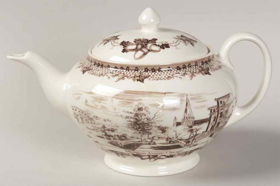 Historic America Brown II (2002, 2003) Teapot & Lid by Johnson Brothers-1
