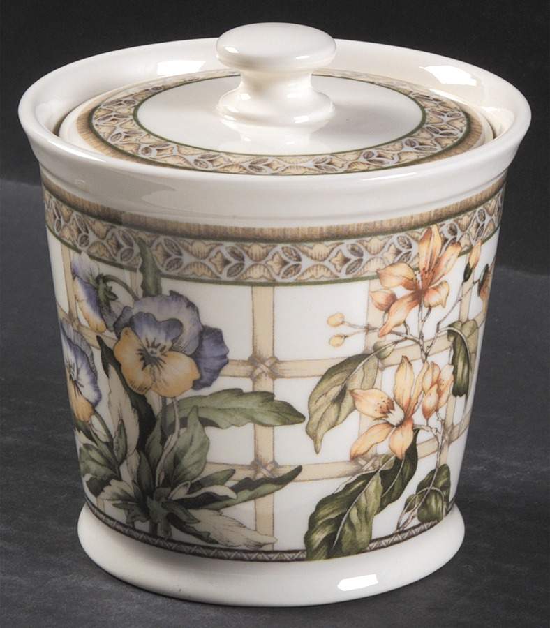 Enchanted Garden Sugar Bowl & Lid by Johnson Brothers-1