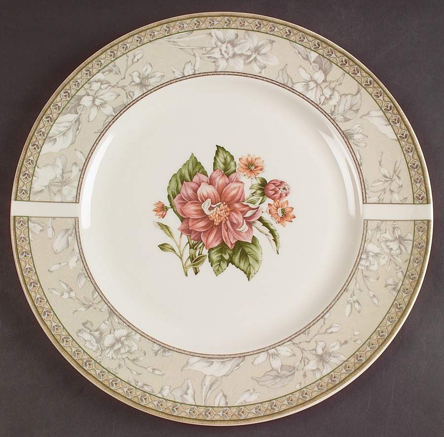 Enchanted Garden 12" Chop Plate (Round Platter) by Johnson Brothers-1