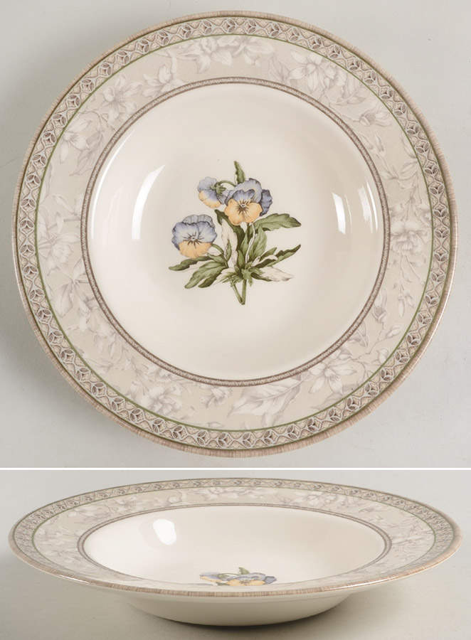 Enchanted Garden Large Rim Soup Bowl by Johnson Brothers-1
