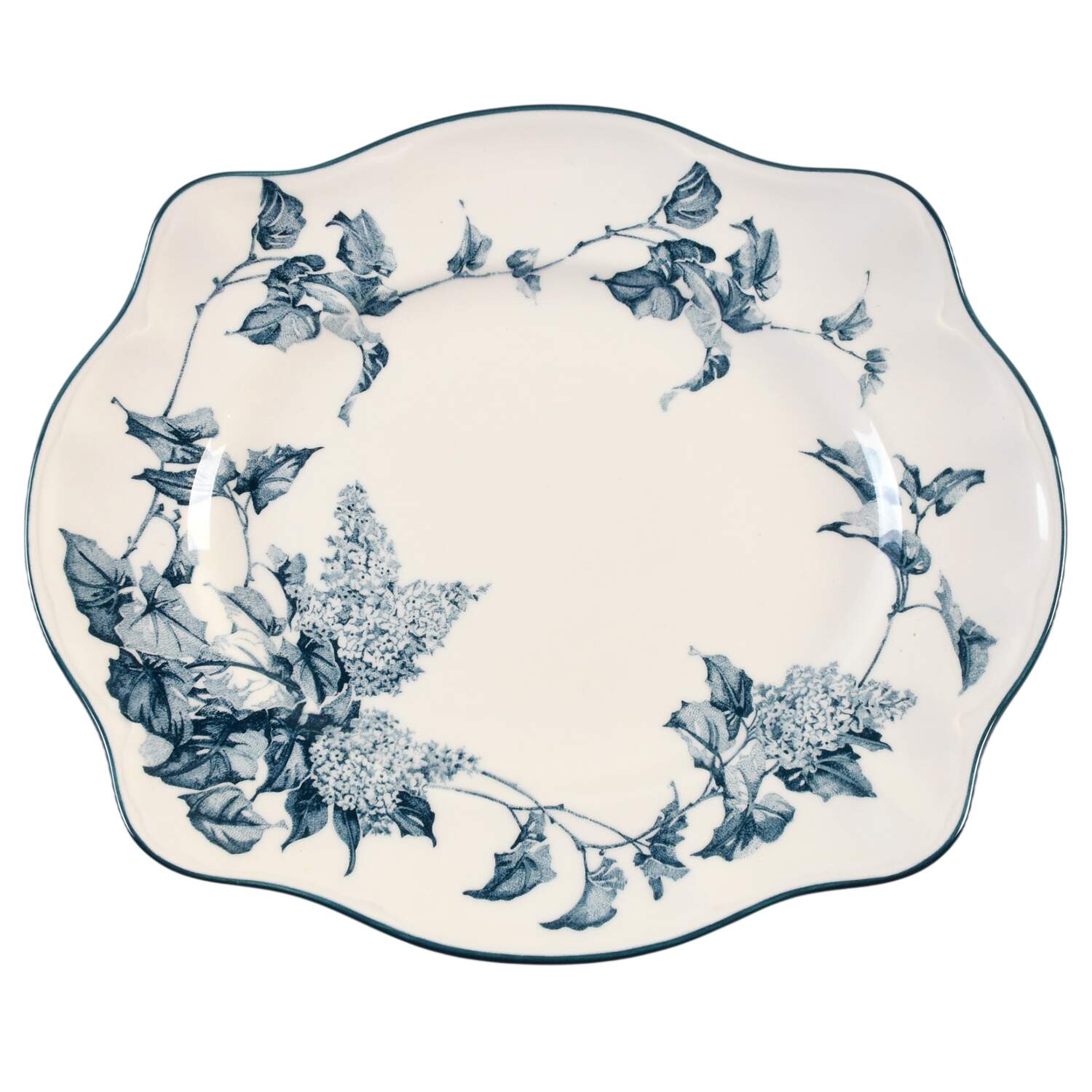 Hydrangea Blue 12" Oval Serving Platter by Johnson Brothers-1