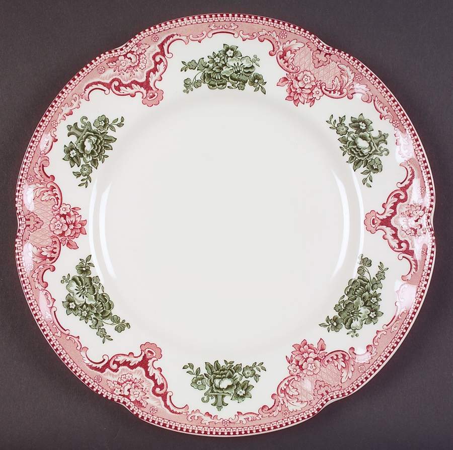 Old Britain Castles Pink Christmas(Made in England Accent Salad Plate by Johnson Brothers-1