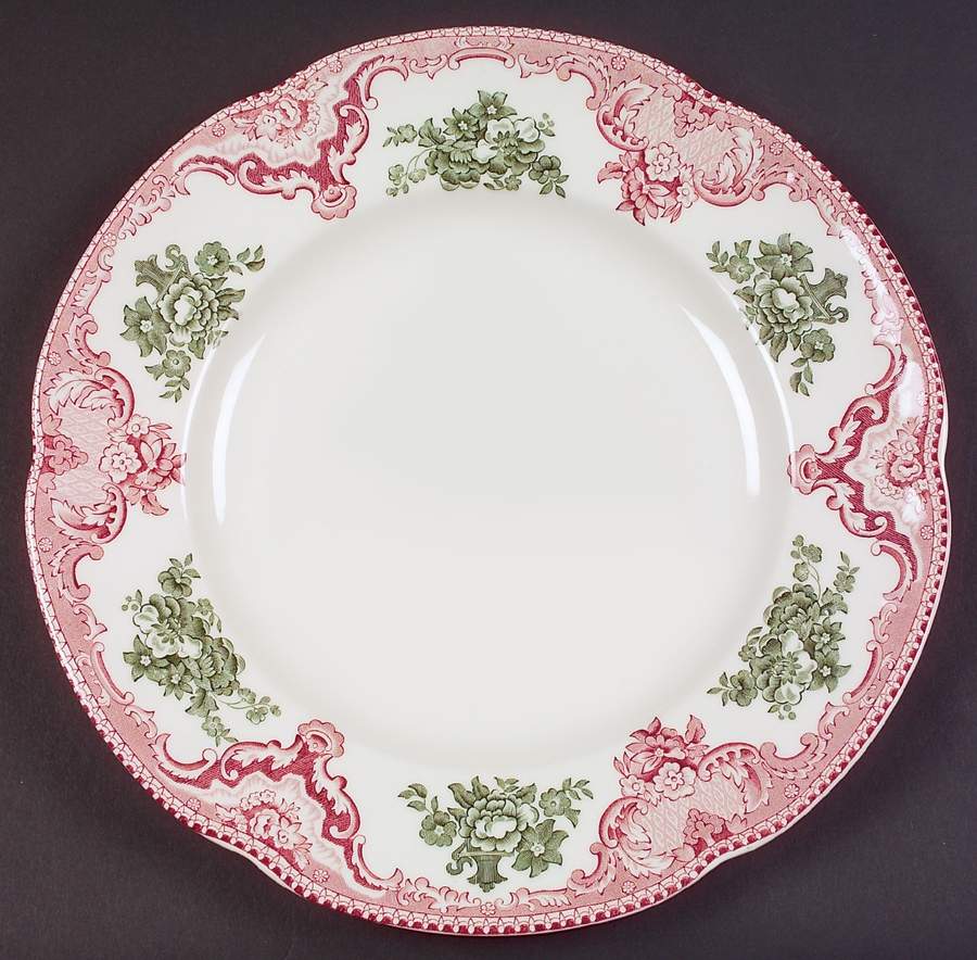 Old Britain Castles Pink Christmas(Made in England Dinner Plate by Johnson Brothers-1