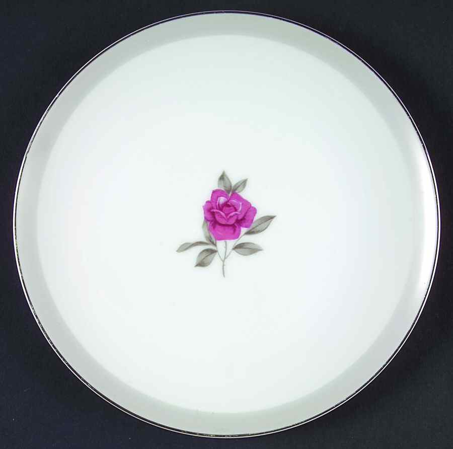 Red Rose Bread & Butter Plate by Japan-1