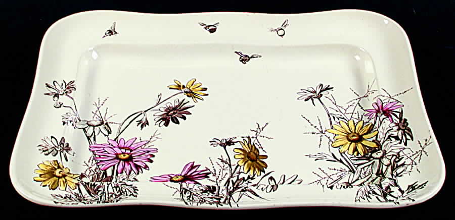 Chrysanthemin Multicolor 15" Rectangular Serving Platter by George Jones & Sons-1