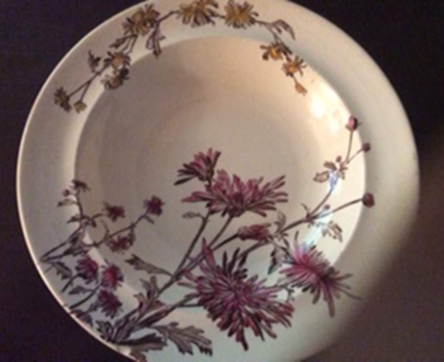 Chrysanthemin Multicolor Dinner Plate by George Jones & Sons-1