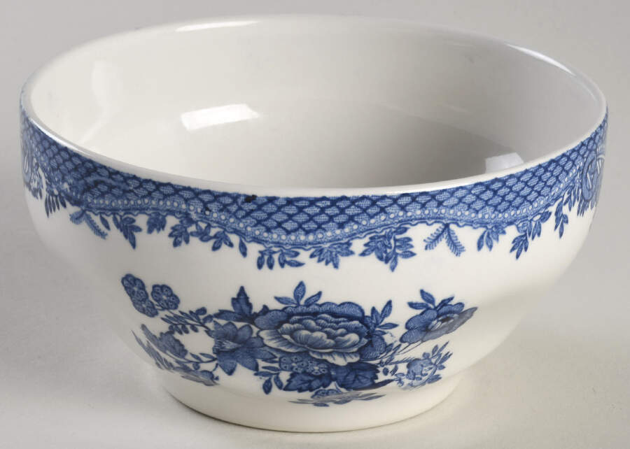 Asiatic Pheasant Blue Cranberry Bowl by Johnson Brothers-1