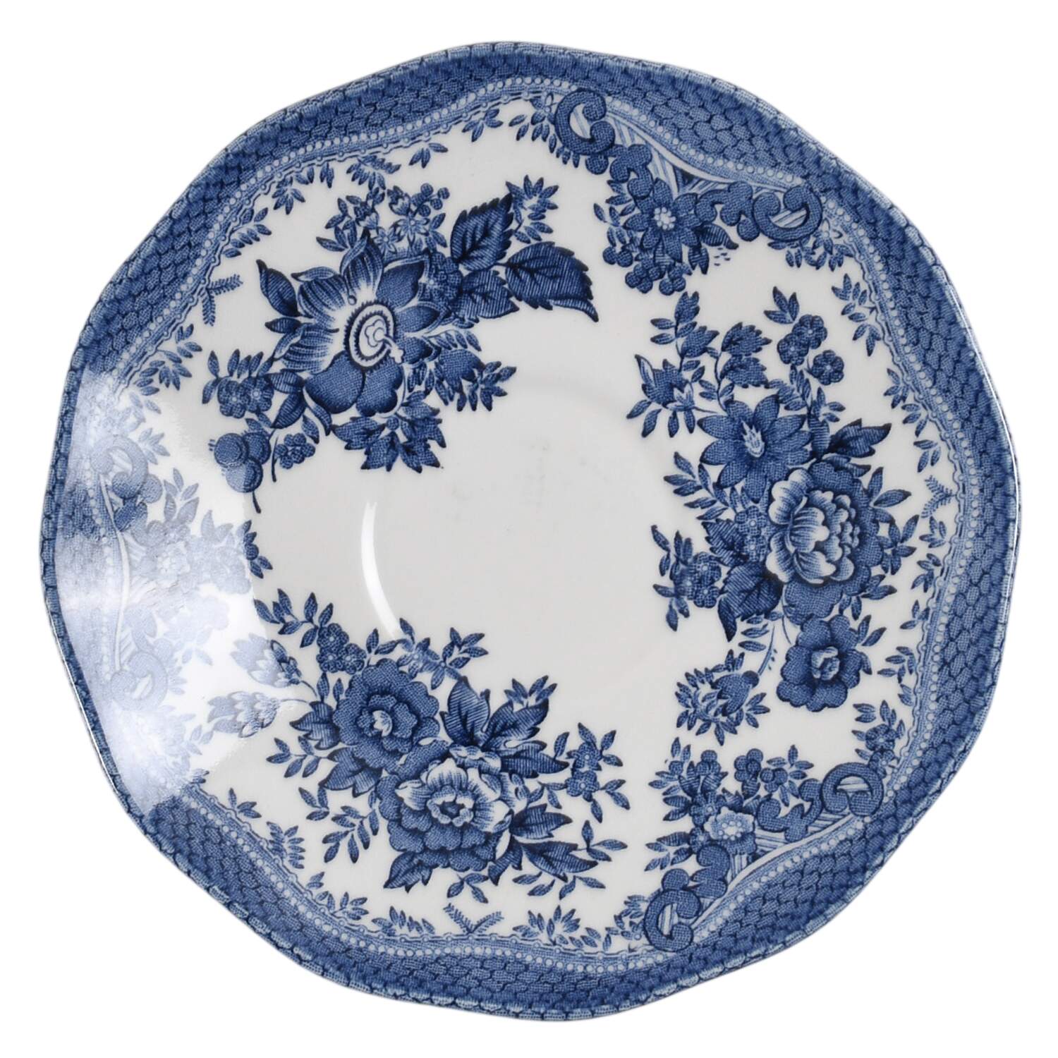 Asiatic Pheasant Blue Saucer by Johnson Brothers-1