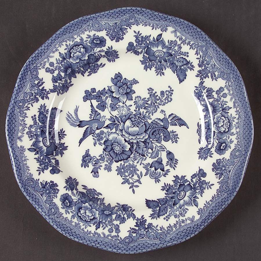 Asiatic Pheasant Blue Salad Plate by Johnson Brothers-1