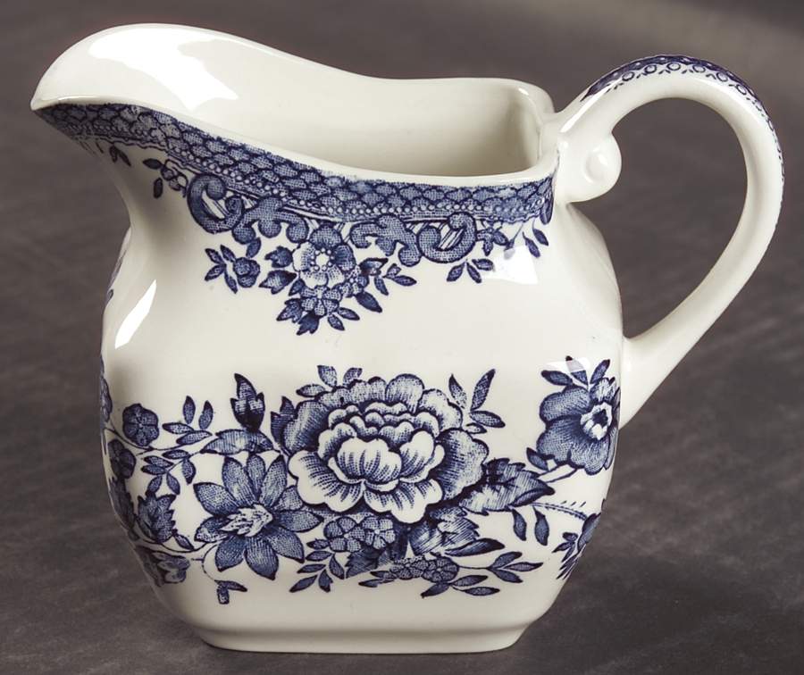 Asiatic Pheasant Blue Creamer by Johnson Brothers-1