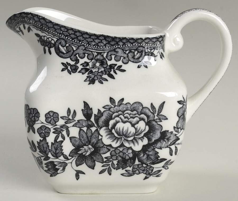 Asiatic Pheasant Black Creamer by Johnson Brothers-1