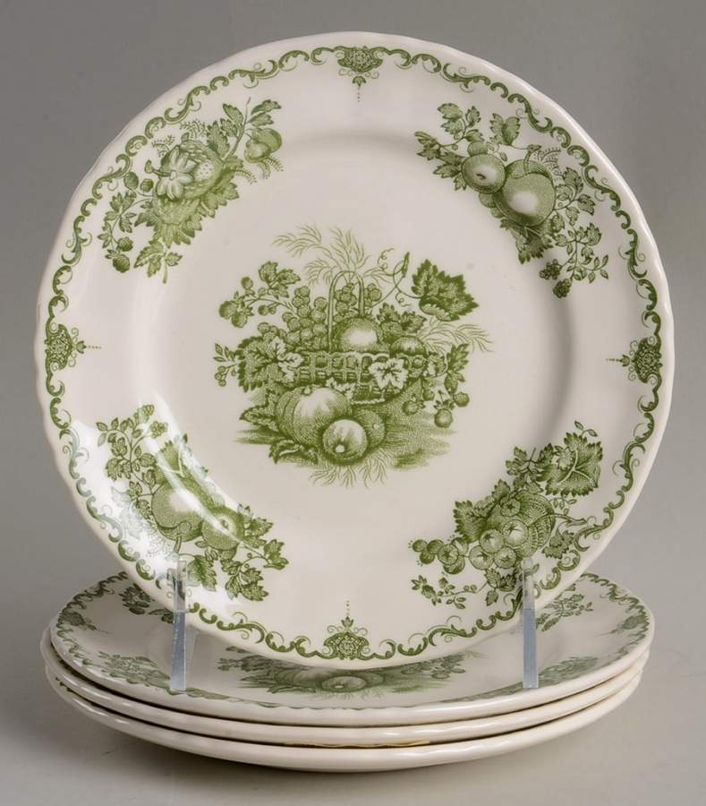 Fruit Basket Green Salad Plate - Set of 4 by Johnson Brothers-1