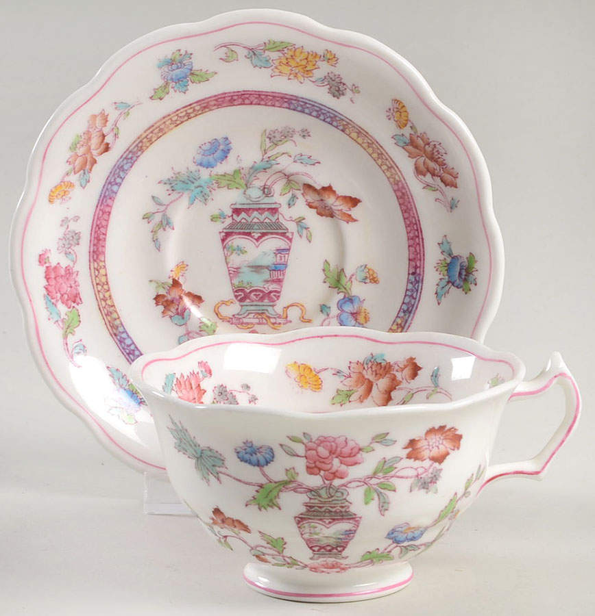 19418 Footed Cup & Saucer Set by George Jones & Sons-1