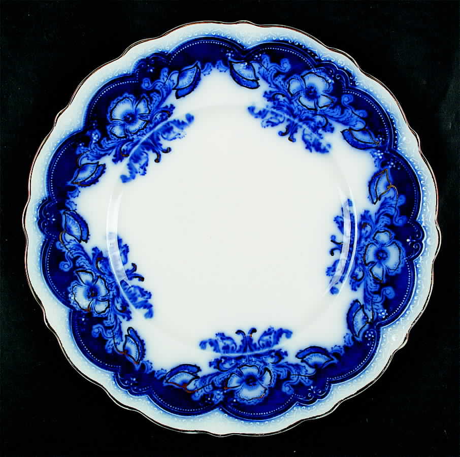 Oregon (Flow Blue) Dinner Plate by Johnson Brothers-1