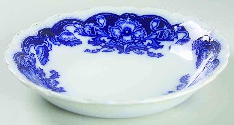Oregon (Flow Blue) Fruit/Dessert (Sauce) Bowl by Johnson Brothers-1