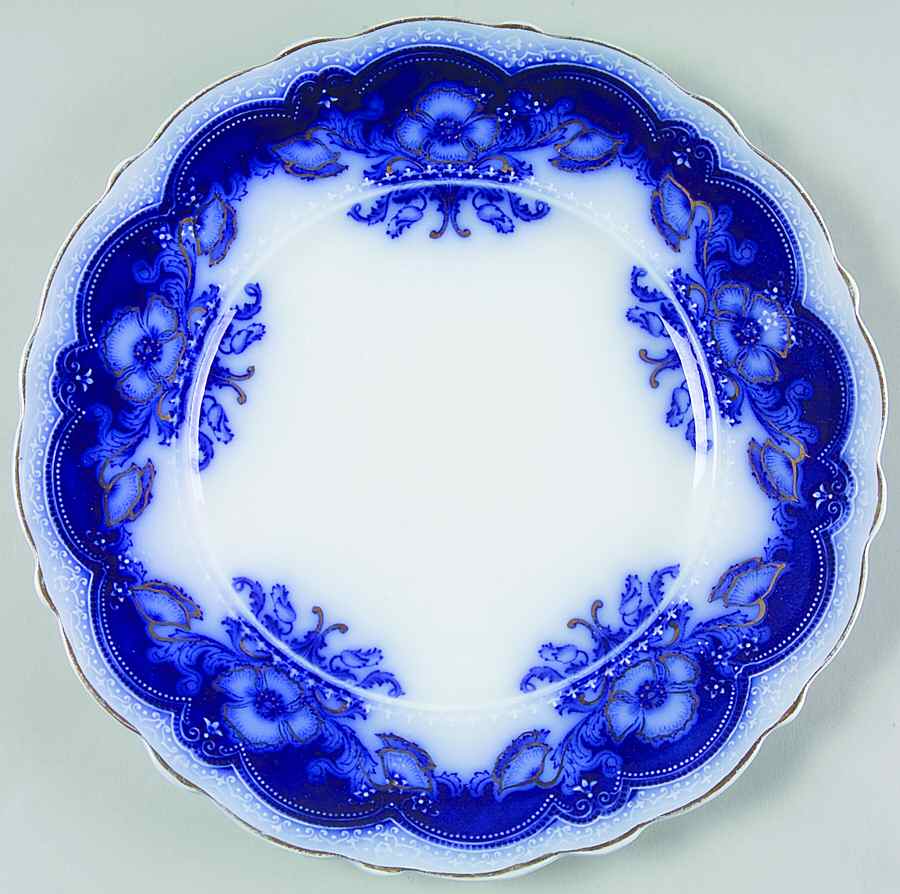 Oregon (Flow Blue) Luncheon Plate by Johnson Brothers-1