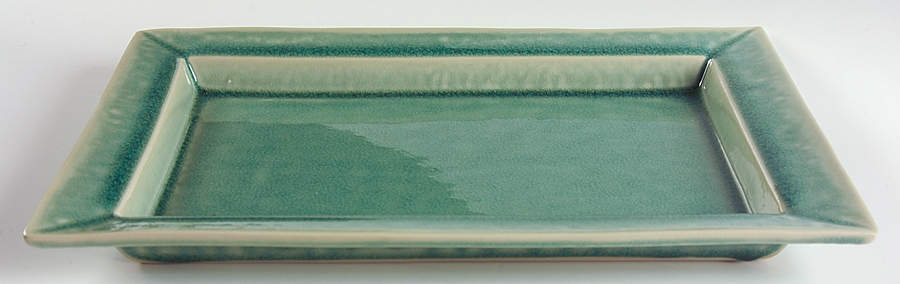 Basique Jade 14" Rectangular Serving Platter by Jars-France-1