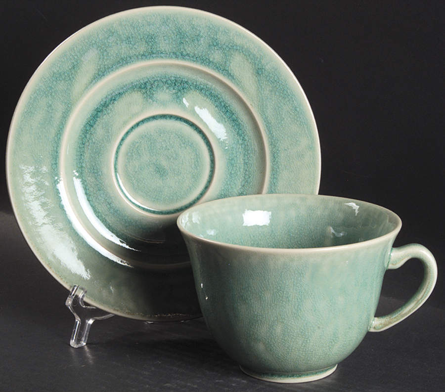Basique Jade Jumbo Cup & Saucer Set by Jars-France-1