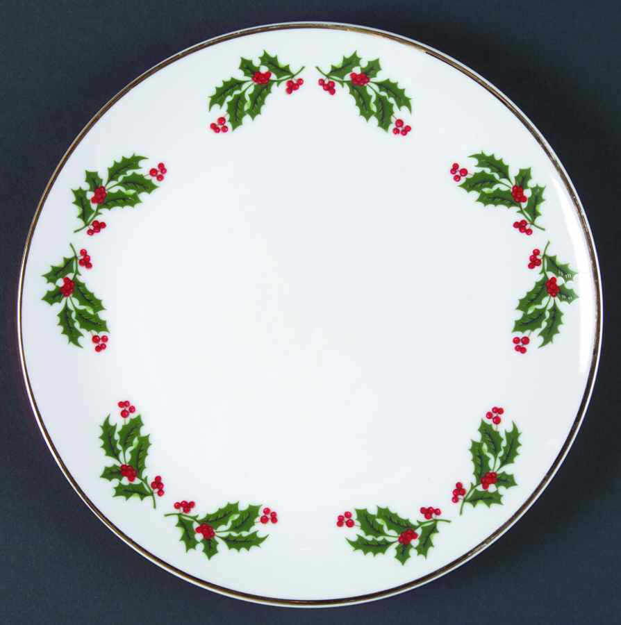 Holly Salad Plate by Japan-1