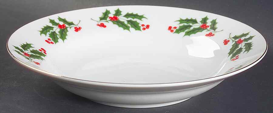 Holly Rim Soup Bowl by Japan-1
