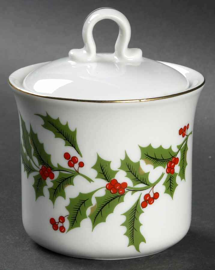 Holly Mini Sugar Bowl & Lid by Japan-1