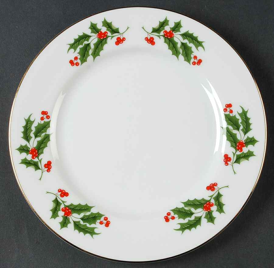 Holly Salad Plate by Japan-1