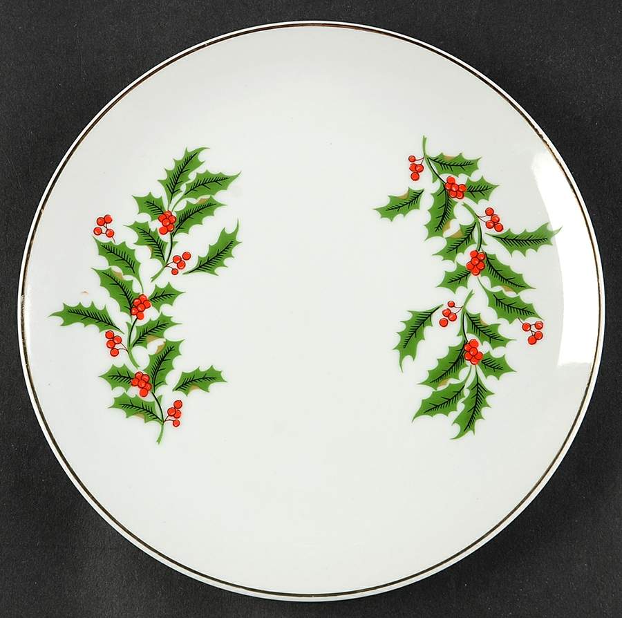 Holly Salad Plate by Japan-1