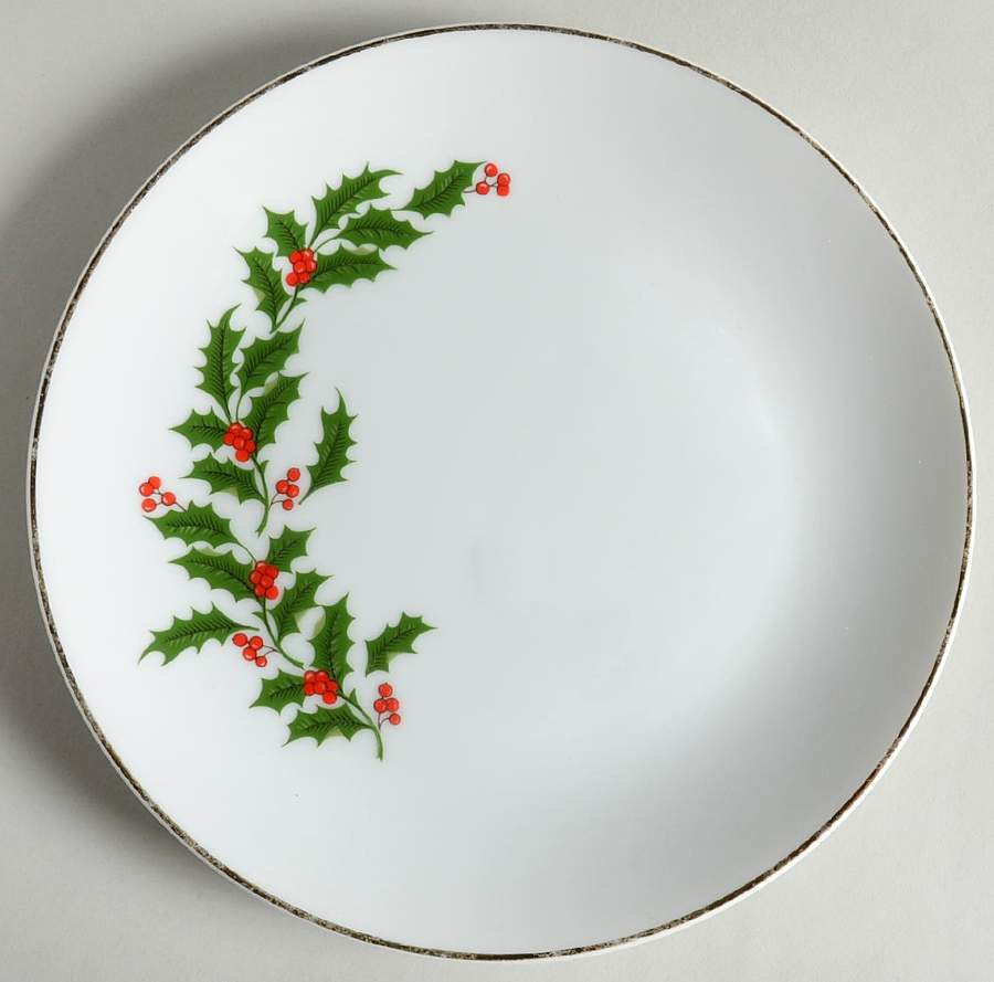 Holly Salad Plate by Japan-1