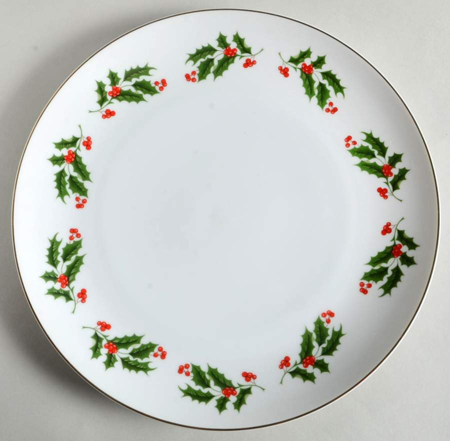 Holly Cake Plate by Japan-1