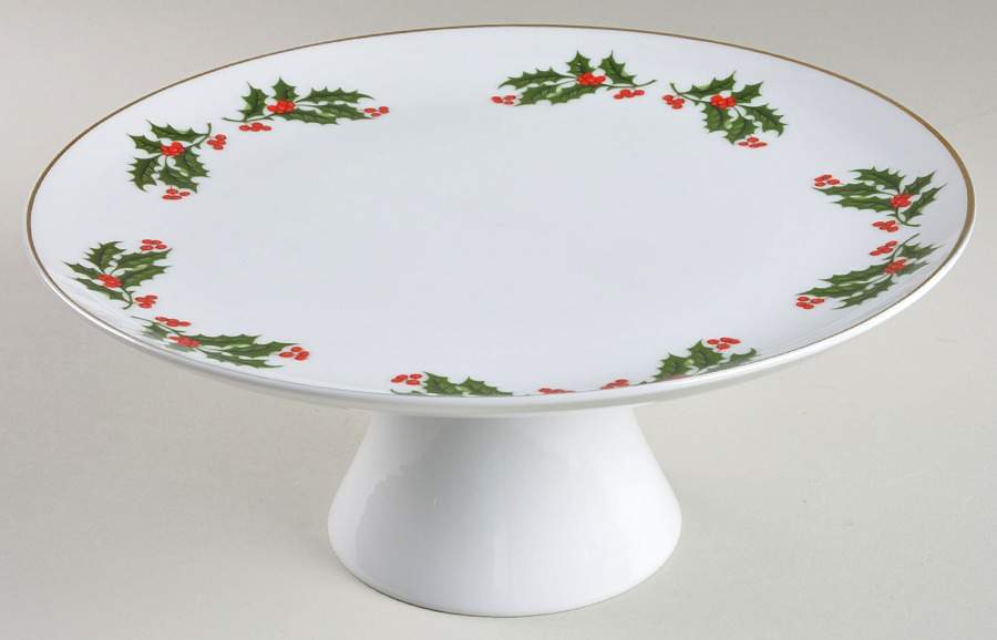 Holly 10" Diameter Pedestal Cake Stand by Japan-1