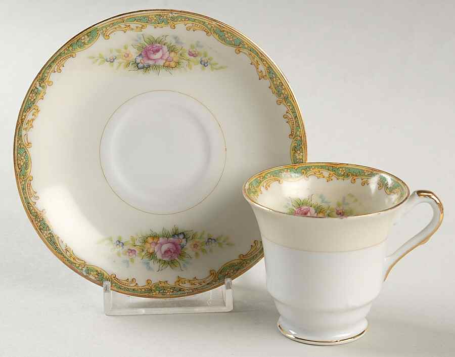 ESO4 Footed Demitasse Cup & Saucer Set by ESCO (Japan)-1