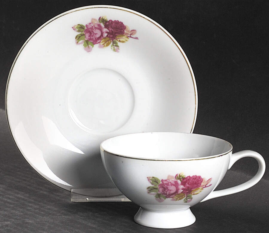 JAP285 Footed Cup & Saucer Set by Japan-1