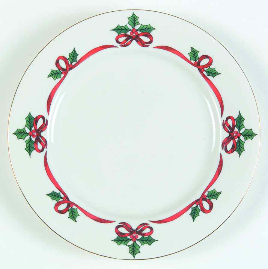 Ribbon & Holly Salad Plate by Jamestown-1