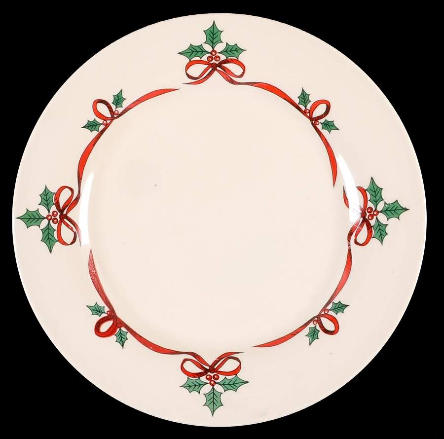 Ribbon & Holly Dinner Plate by Jamestown-1