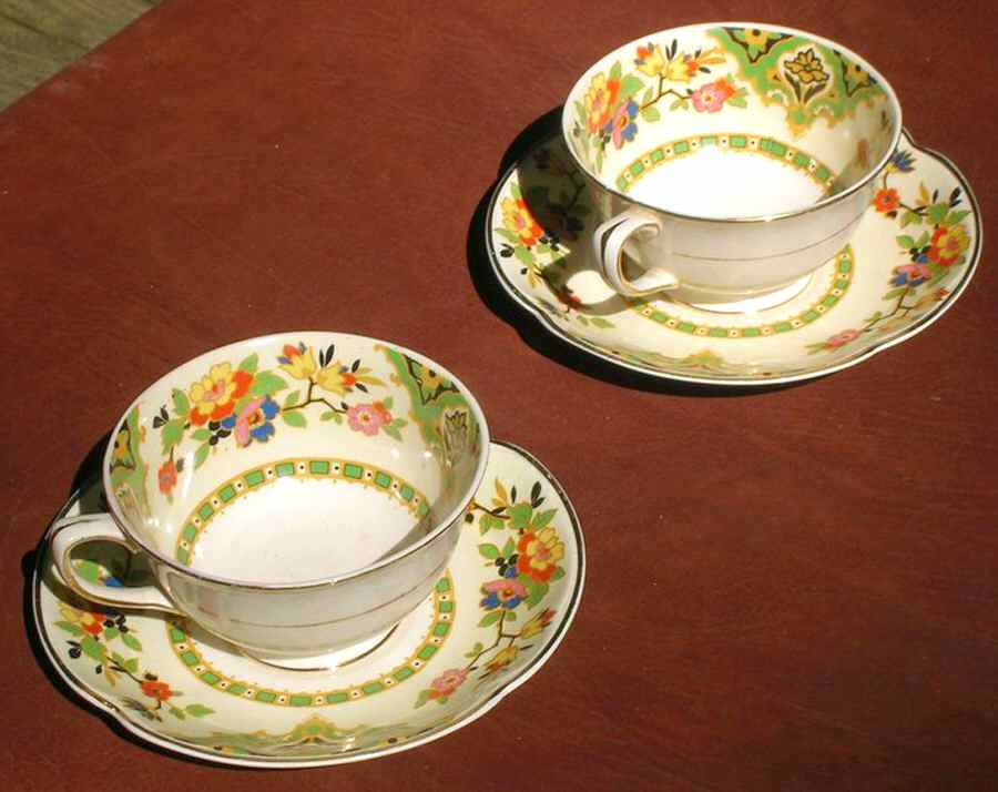 Plymouth Footed Cup & Saucer Set by Johnson Brothers-1