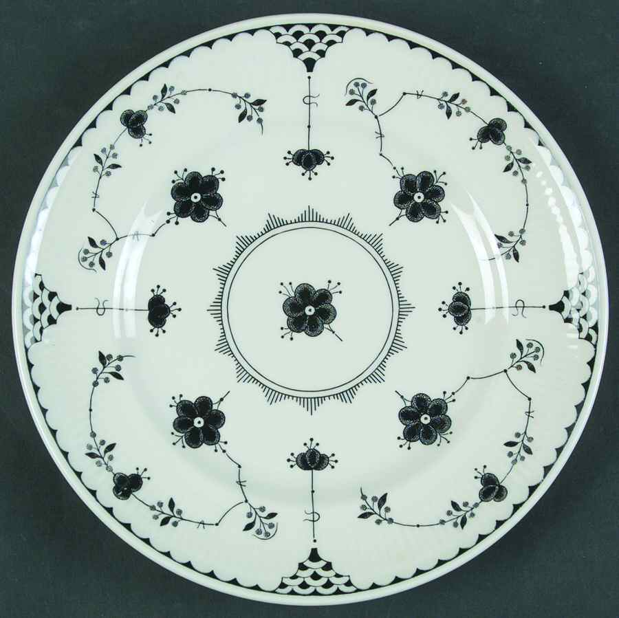 Denmark Black Salad Plate by Johnson Brothers-1