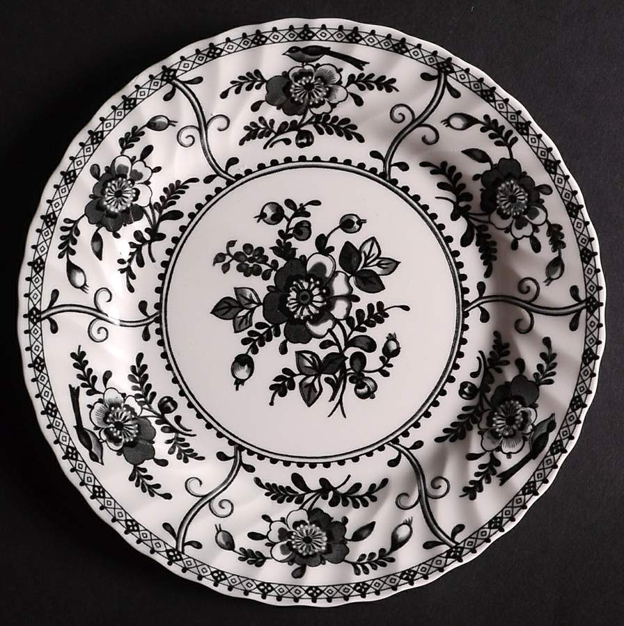Indies Black Salad Plate by Johnson Brothers-1