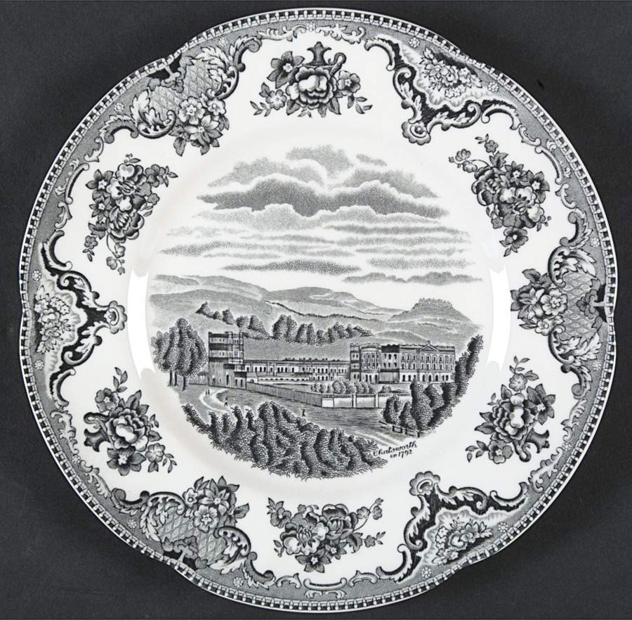 Old Britain Castles Black Salad Plate by Johnson Brothers-1