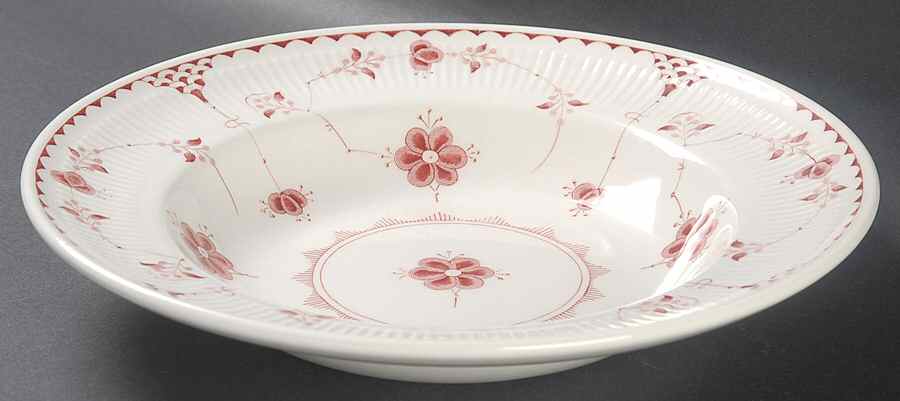 Denmark Pink Rim Soup Bowl by Johnson Brothers-1