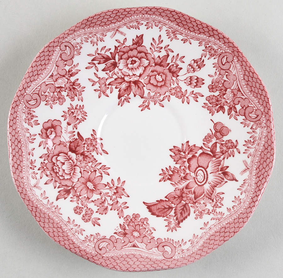 Asiatic Pheasant Pink Saucer by Johnson Brothers-1