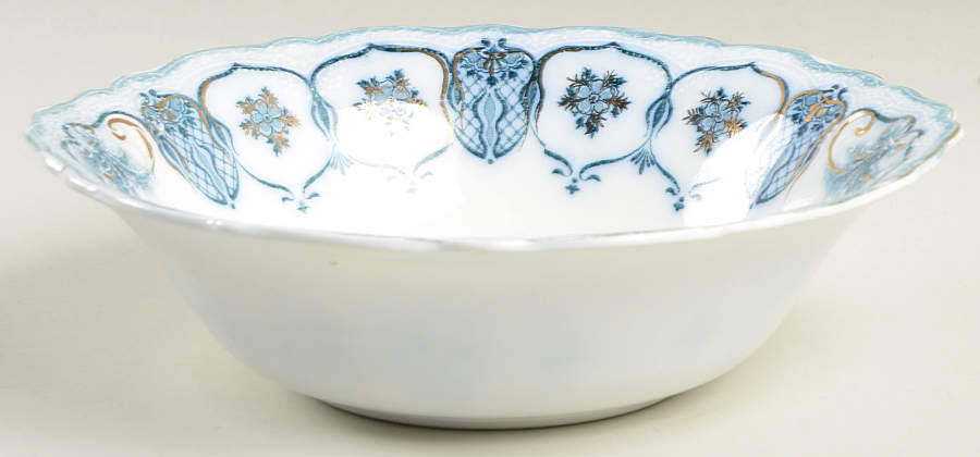Eclipse (Blue Green Transfer) 8" Round Vegetable Bowl by Johnson Brothers-1