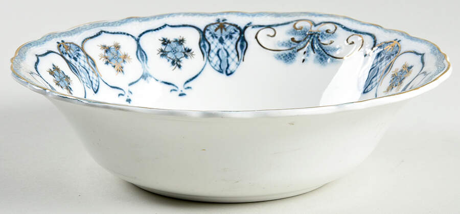 Eclipse (Blue Green Transfer) 7" Round Vegetable Bowl by Johnson Brothers-1