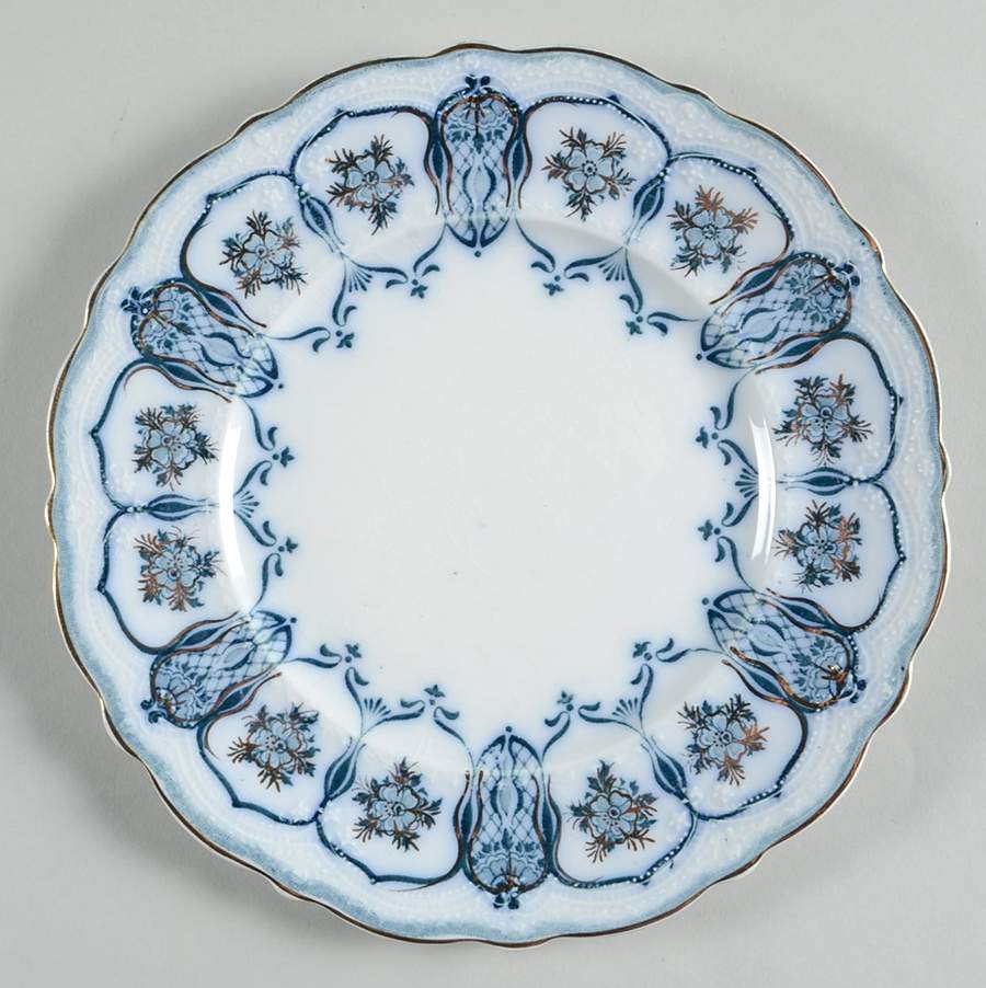 Eclipse (Blue Green Transfer) Salad Plate by Johnson Brothers-1